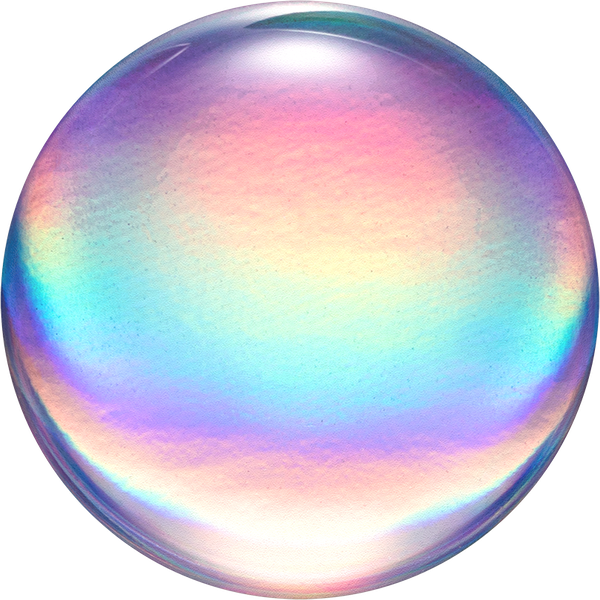 PopSocket Rainbow Orb Gloss Swappable PopGrip - White